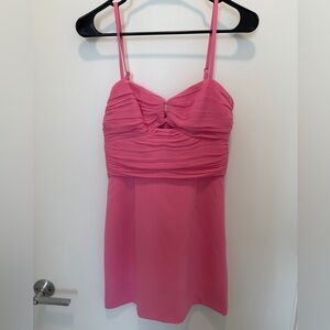 French Connection Vibrant Pink Spaghetti Strap Dress